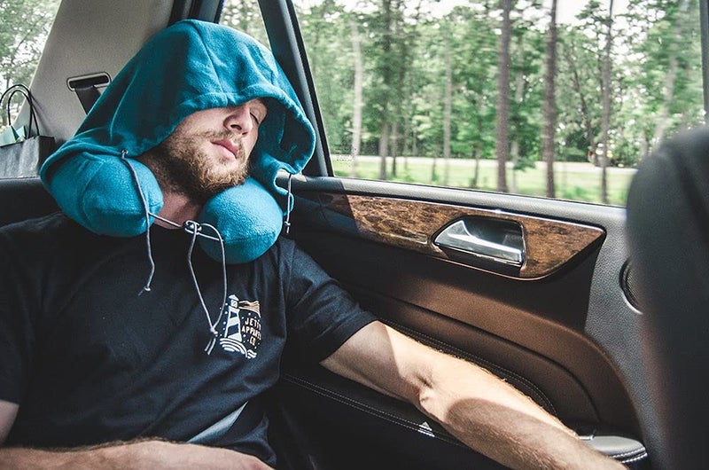 Grand Trunk Hooded Travel Pillow: 360 Neck and Head Support, High-Grade Memory Foam, Adjustable Light-Blocking Hood, Carry Bag Included - Perfect for Car or Airplane Sleeping - Image 5